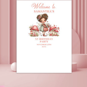 Laune Pink Fee 6. Geburtstag Teppichbild Wandteppich