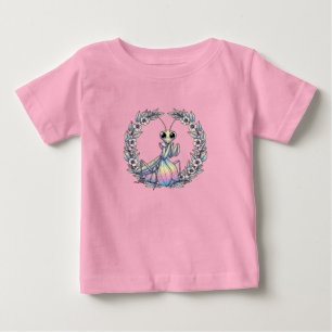 Launenhaft Gottesanbeterin und Berglorbeerblüten Baby T-shirt