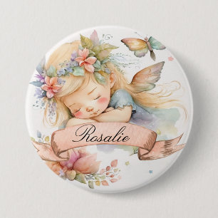 Launenhafte Florale Süße Träume Schlafende Feen-Gi Button