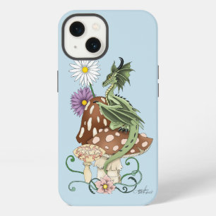 Launenhafte Grüne Fantasie Drache Pilz Blumen iPhone Hülle