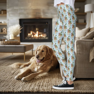 Launenhafte Grüne Fantasie Drache Pilz Blumen Leggings