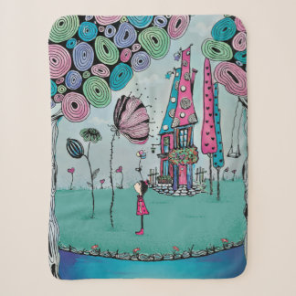 Launenhafte Mädchen-Illustration Sherpa-Decke Sherpadecke