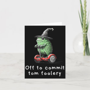 Launenhafter Frosch-Zauberer Auf Dem Weg Zu Albern Karte