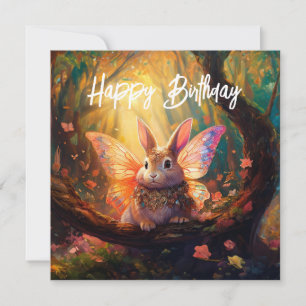 Launenhafter Hase im verzauberten Wald Alles Gute  Karte
