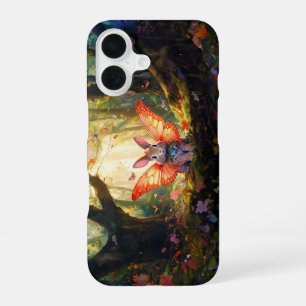 Launenhafter Hase in einem verzauberten Wald iPhone 16 Hülle