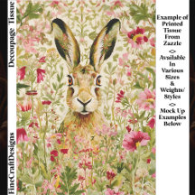 Launenhafter Hase unter Wildblumen EX7 Decoupage