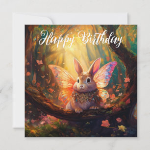 Launenhafter Hase verzauberter Wald Alles Gute zum Karte