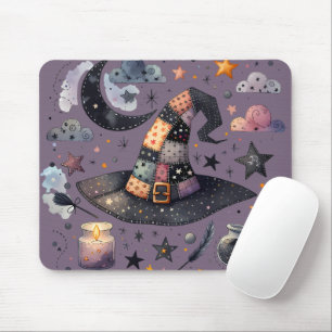 Launenhafter Hexenhut und himmlische Magie Mousepad