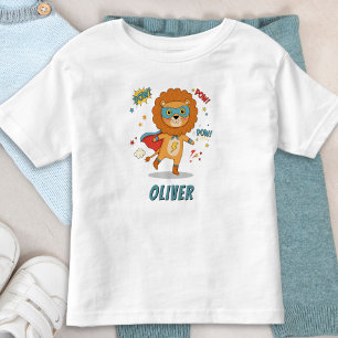 Launenhafter Superheld Löwe Kleinkind T-shirt