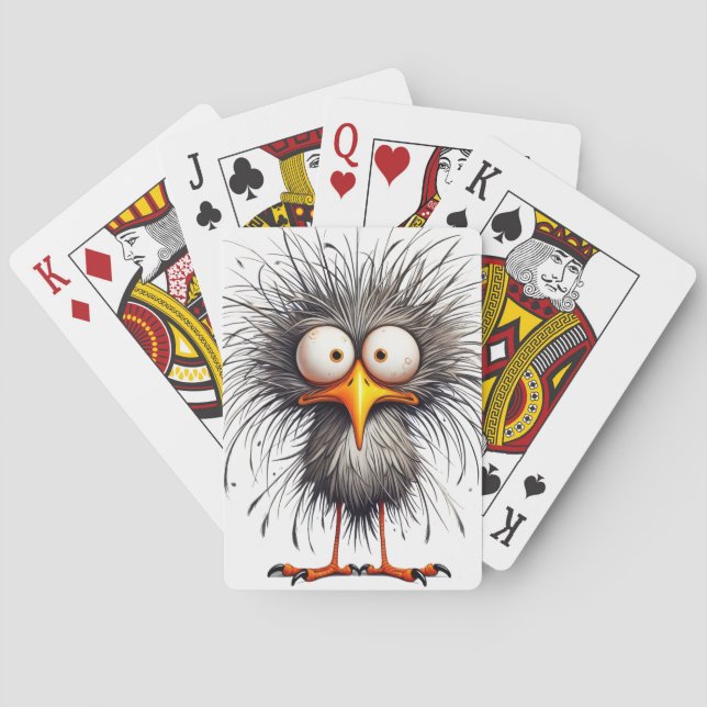 Launenhafter Vogel Spielkarten (Rückseite)