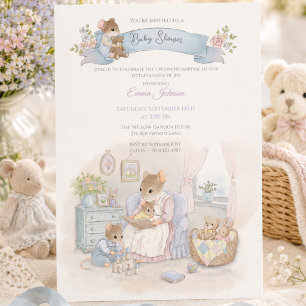 Launige Babyparty-Mäuse Einladung