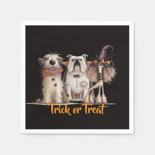 Launige Halloween-Hunde Serviette