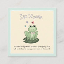 Launige Hellgrüne Frosch-Baby-Registry-QR