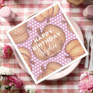Launige Kürbis-Happy-Birthday-Party Serviette