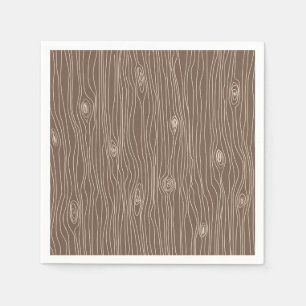 Launige rustikale Holzmaserung Wald Waldlandschaft Serviette