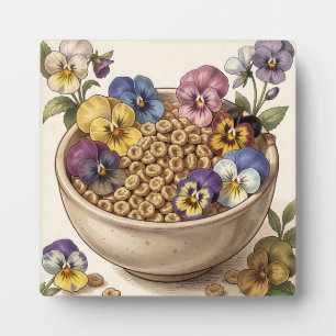 Launige Stiefmütterchen-Blumen-Cereal-Schale Fotoplatte