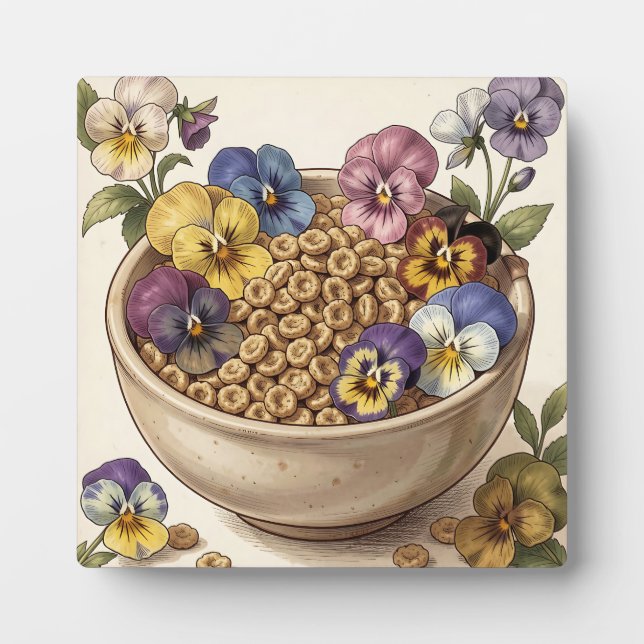 Launige Stiefmütterchen-Blumen-Cereal-Schale Fotoplatte (Vorderseite)