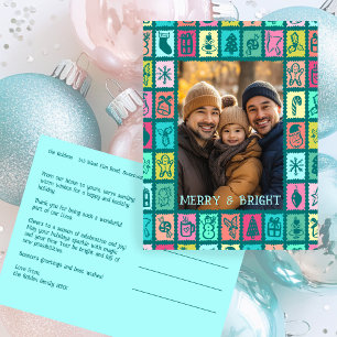 Launige Weihnachtsgitter-Fotoanpassung Feiertagspostkarte
