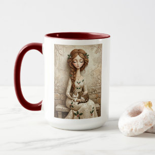 Launige Weihnachtskatze Winter Maiden Tasse