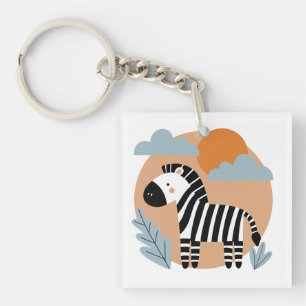 Launige Zebra Skandinavisch Inspiriert Schlüsselanhänger