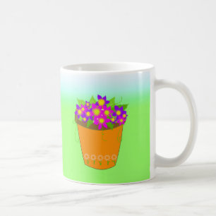 Launiger Blumentopf Kaffeetasse