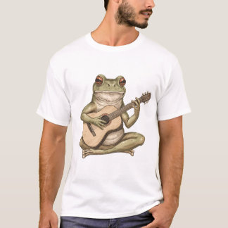 Launiger Frosch spielt akustische Gitarre T-Shirt