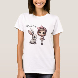Launiger Hase mit großen Augen T-Shirt