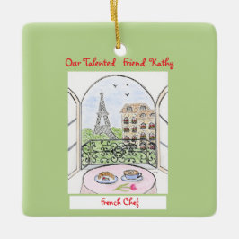 Launiger Paris und Eiffelturm französischer Koch Keramikornament