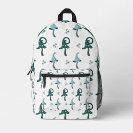 Launiger Rucksack mit Blauem Pilzmuster