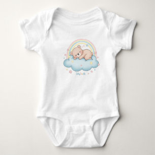 Launiger Schlafender Bär auf Wolken-Baby-Body Baby Strampler