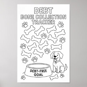 Launiger Schulden-Hundeknochen-Sammlung-Tracker Poster