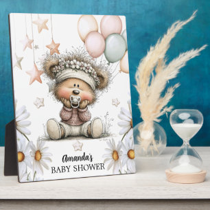 Launiger Teddybär-Baby-Shower Fotoplatte