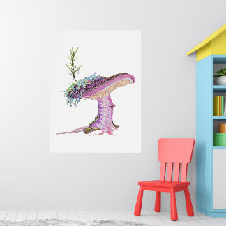 Launiger Wasserfarben-Pilz Poster