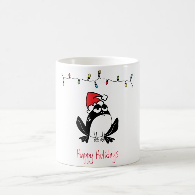 Launiger Weihnachtsfrosch Kaffeetasse (Mittel)