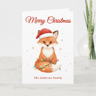 Launiger Weihnachtsfuchs Feiertagskarte