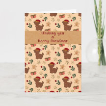 Launiger Weihnachtsgruß mit Welpen Santa Lebkuchen