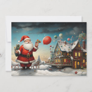 Launiger Weihnachtsmann 5 Feiertagskarte