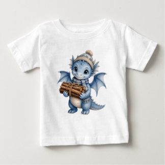 Launiger Winter-Baby-Drache trägt Holz Baby T-shirt