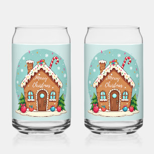 Launiges Weihnachtshaus-Weihnachtsszene Dosenglas