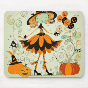 launisch/Hexe/Kürbis/Herbst Mousepad