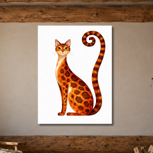 Launische Bengalkatze Poster
