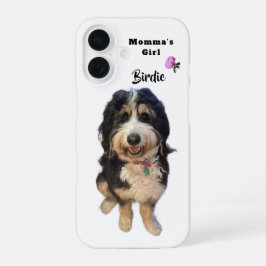 Launische Bernedoodle-Hundefoto Mamas Mädchen Name iPhone 16 Hülle