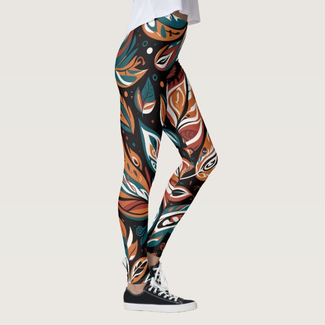 Launische Blätter Leggings (Rechts)