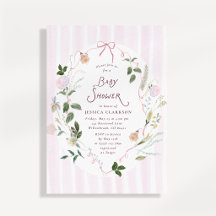 Launische Blühende Florale Babyparty-Einladung