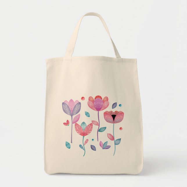 Launische Blumen  Tragetasche (Vorne)
