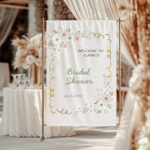 Launische Blumige Wassermalerei-Brautparty