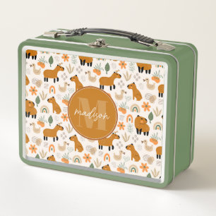 Launische Capybara-Metall-Lunchbox Metall Brotdose