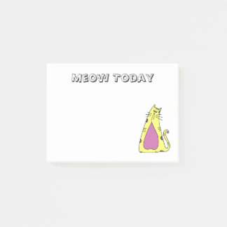 Launische Cartoon-Katze Post-it Klebezettel
