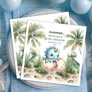 Launische Dino-Baby-Party kommt bald Servietten