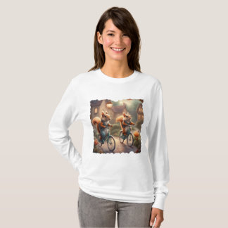 Launische Eichhörnchen fahren Fahrrad-Geschichtenb T-Shirt